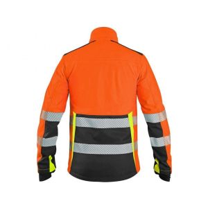 Męska kurtka ostrzegawcza softshell CXS Benson Canis kolor pomarańczowo-czarny - 2